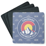 Colorado Airstream Club Square Rubber Backed Coasters - Set of 4