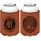 Colorado Airstream Club Cognac Leatherette Can Sleeve - Double Sided Front and Back