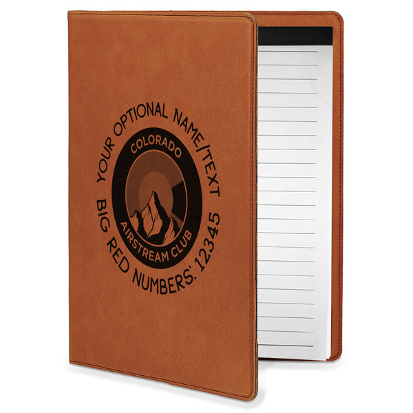 Custom Colorado Airstream Club Leatherette Portfolio with Notepad - Small - Double-Sided