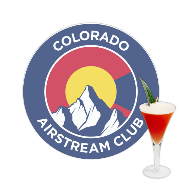 Custom Colorado Airstream Club Printed Drink Topper - 2.5"