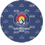 Colorado Airstream Club Round Glass Cutting Board