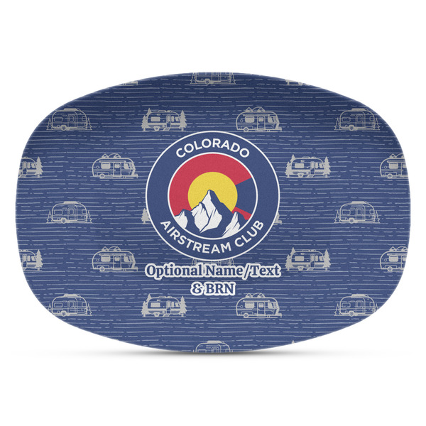 Custom Colorado Airstream Club Plastic Platter - Microwave & Oven Safe Composite Polymer