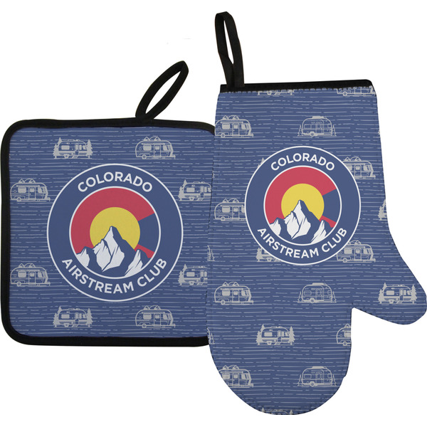 Custom Colorado Airstream Club Oven Mitt & Pot Holder Set