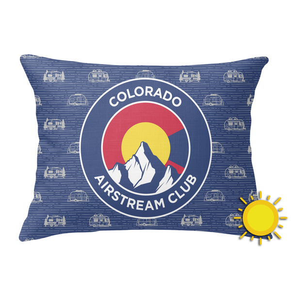 Custom Colorado Airstream Club Outdoor Throw Pillow - Rectangular