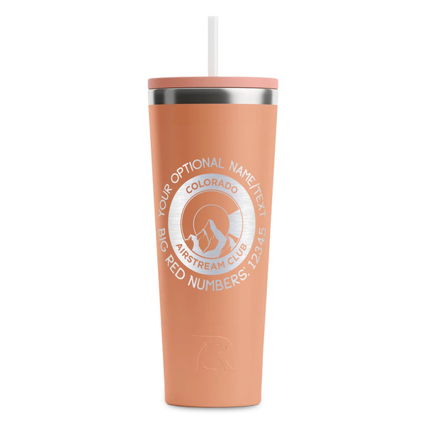 Custom Colorado Airstream Club RTIC Everyday Tumbler with Straw - 28oz - Peach - Single-Sided