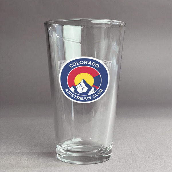 Custom Colorado Airstream Club Pint Glass - Full Color Logo