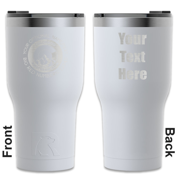 Custom Colorado Airstream Club RTIC Tumbler - White - Laser Engraved - Double-Sided