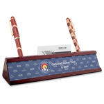 Colorado Airstream Club Red Mahogany Nameplate with Business Card Holder