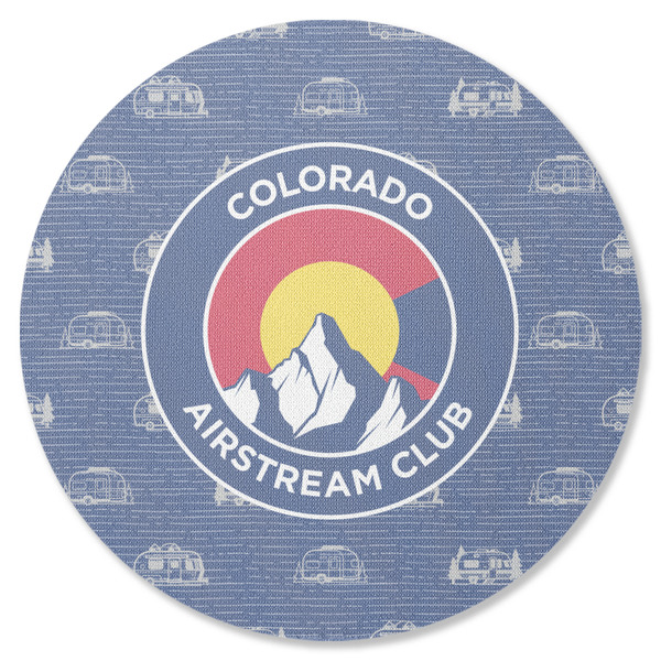 Custom Colorado Airstream Club Round Rubber Backed Coaster - Single