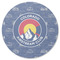 Colorado Airstream Club Round Coaster Rubber Back - Single