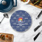 Colorado Airstream Club Round Stone Trivet - In Context View