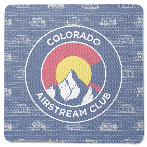 Custom Colorado Airstream Club Square Rubber Backed Coaster - Single