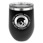 Colorado Airstream Club Stemless Stainless Steel Wine Tumbler - Black - Double-Sided