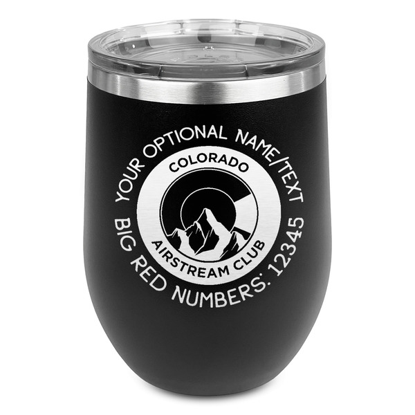 Custom Colorado Airstream Club Stemless Stainless Steel Wine Tumbler