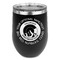 Colorado Airstream Club Stainless Wine Tumblers - Black - Single Sided - Front