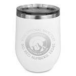 Colorado Airstream Club Stemless Stainless Steel Wine Tumbler - White - Single-Sided