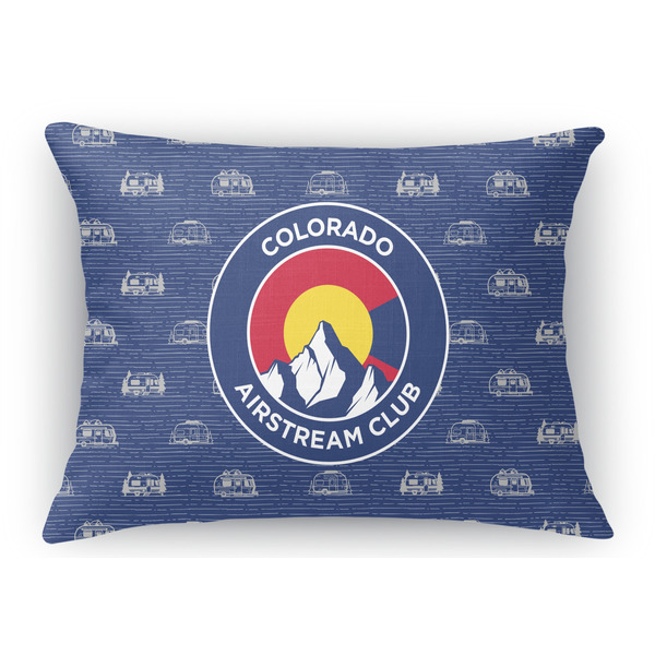 Custom Colorado Airstream Club Rectangular Throw Pillow Case