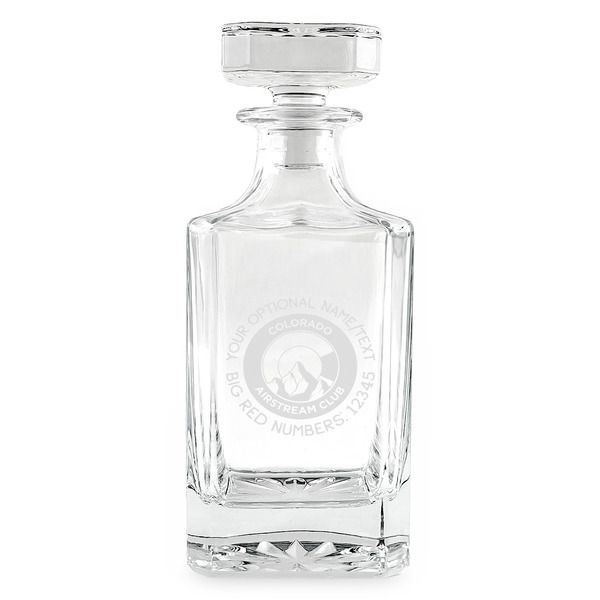 Custom Colorado Airstream Club Whiskey Decanter - 26 oz Square