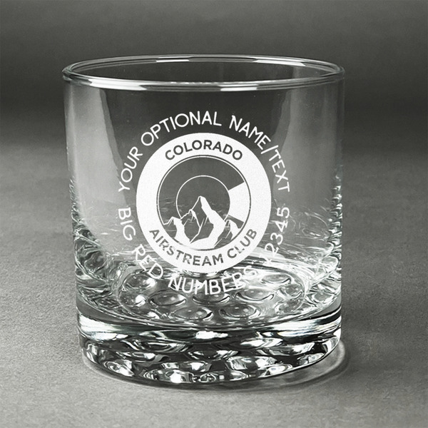 Custom Colorado Airstream Club Whiskey Glass - Engraved