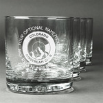 Colorado Airstream Club Whiskey Glasses - Engraved - Set of 4