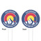 Colorado Airstream Club White Plastic 4" Food Pick - Round - Double Sided - Front & Back