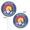 Colorado Airstream Club White Plastic 5.5" Stir Stick - Double Sided - Round - Front & Back