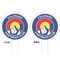 Colorado Airstream Club White Plastic 6" Food Pick - Round - Double Sided - Front & Back