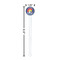 Colorado Airstream Club White Plastic 7" Stir Stick - Round - Dimensions