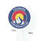 Colorado Airstream Club White Plastic 7" Stir Stick - Single Sided - Round - Front & Back