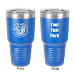 WBCCI Heritage logo 30 oz Stainless Steel Tumbler - Royal Blue - Double-Sided