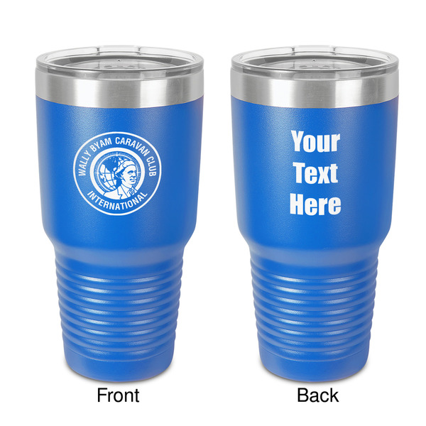 Custom WBCCI Heritage logo 30 oz Stainless Steel Tumbler - Royal Blue - Double-Sided