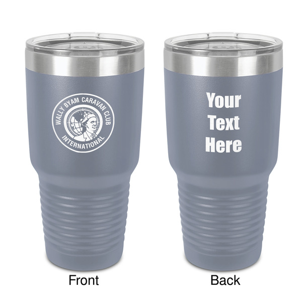 Custom WBCCI Heritage logo 30 oz Stainless Steel Tumbler - Grey - Double-Sided