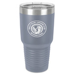 WBCCI Heritage logo 30 oz Stainless Steel Tumbler - Grey - Single-Sided