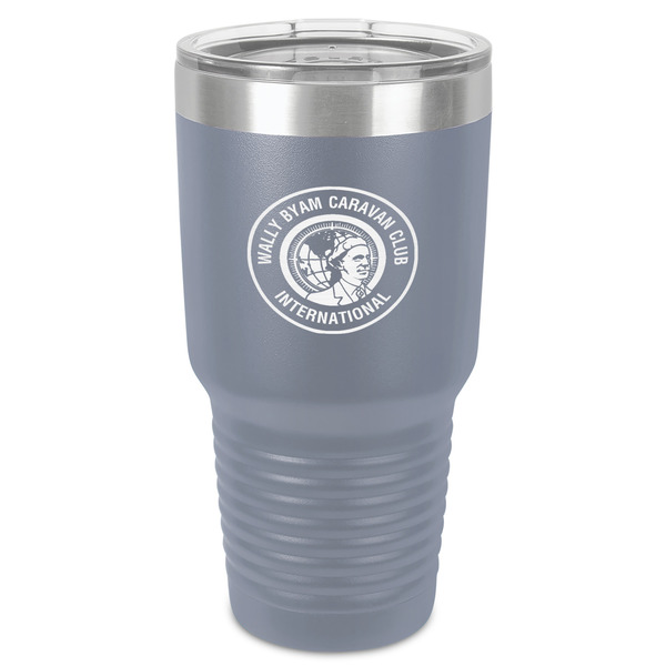 Custom WBCCI Heritage logo 30 oz Stainless Steel Tumbler - Grey - Single-Sided