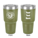 WBCCI Heritage logo 30 oz Stainless Steel Tumbler - Olive - Double-Sided