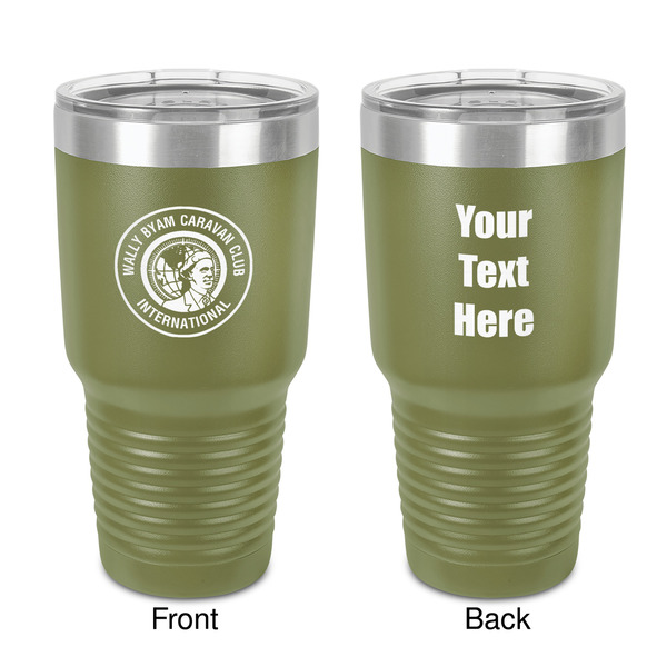 Custom WBCCI Heritage logo 30 oz Stainless Steel Tumbler - Olive - Double-Sided