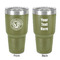 WBCCI Heritage logo 30 oz Stainless Steel Ringneck Tumbler - Olive - Double Sided - Front & Back