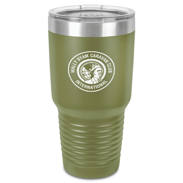 Custom WBCCI Heritage logo 30 oz Stainless Steel Tumbler - Olive - Single-Sided