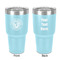 WBCCI Heritage logo 30 oz Stainless Steel Ringneck Tumbler - Teal - Double Sided - Front & Back