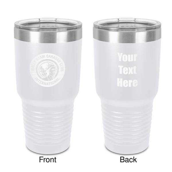 Custom WBCCI Heritage logo 30 oz Stainless Steel Tumbler - White - Double-Sided