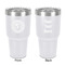 WBCCI Heritage logo 30 oz Stainless Steel Ringneck Tumbler - White - Double Sided - Front & Back