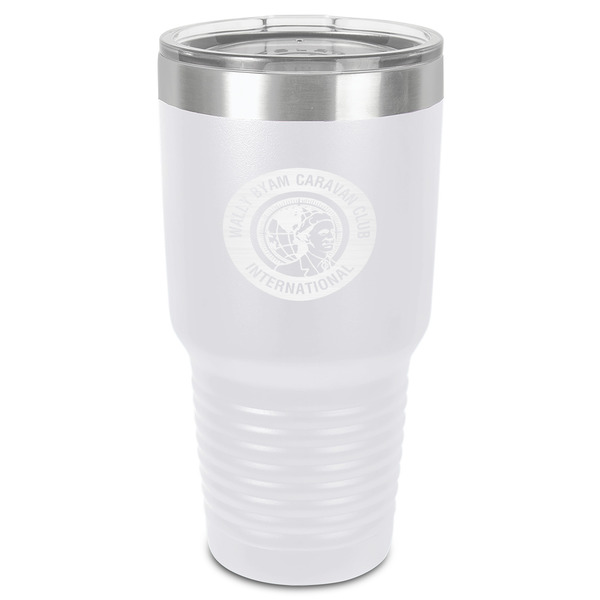 Custom WBCCI Heritage logo 30 oz Stainless Steel Tumbler - White - Single-Sided