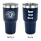 WBCCI Heritage logo 30 oz Stainless Steel Ringneck Tumblers - Navy - Double Sided - APPROVAL