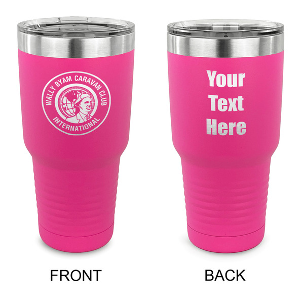 Custom WBCCI Heritage logo 30 oz Stainless Steel Tumbler - Pink - Double-Sided