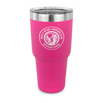 WBCCI Heritage logo 30 oz Stainless Steel Tumbler - Pink - Single-Sided