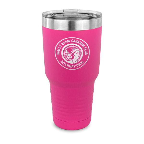 Custom WBCCI Heritage logo 30 oz Stainless Steel Tumbler - Pink - Single-Sided