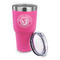 WBCCI Heritage logo 30 oz Stainless Steel Ringneck Tumblers - Pink - LID OFF