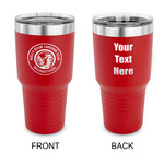 WBCCI Heritage logo 30 oz Stainless Steel Tumbler - Red - Double-Sided