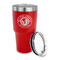 WBCCI Heritage logo 30 oz Stainless Steel Ringneck Tumblers - Red - LID OFF