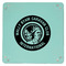 WBCCI Heritage logo 9" x 9" Teal Leatherette Snap Up Tray - APPROVAL